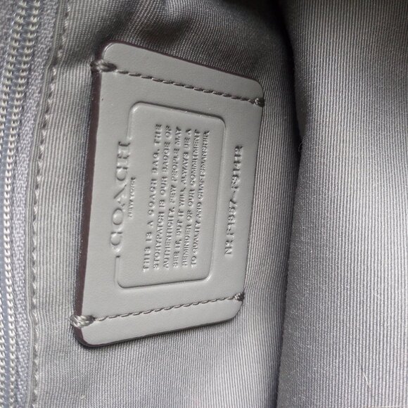 Coach Elle Gray Pebbled Leather Drawstring Crossbody Bag F31412 - Picture 2 of 9